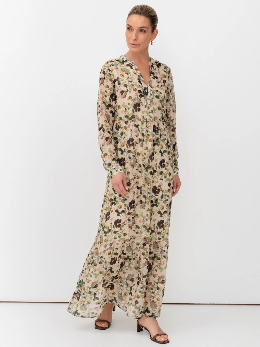 Легкое платье с цветочным принтом из 100% вискозы