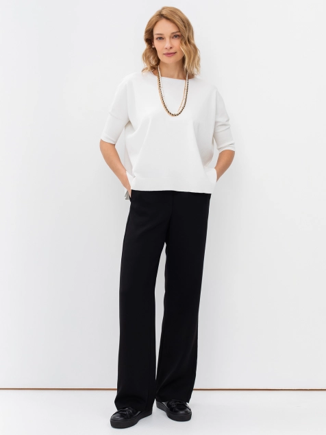 Джемпер из вязаного трикотажа со стразами на спине