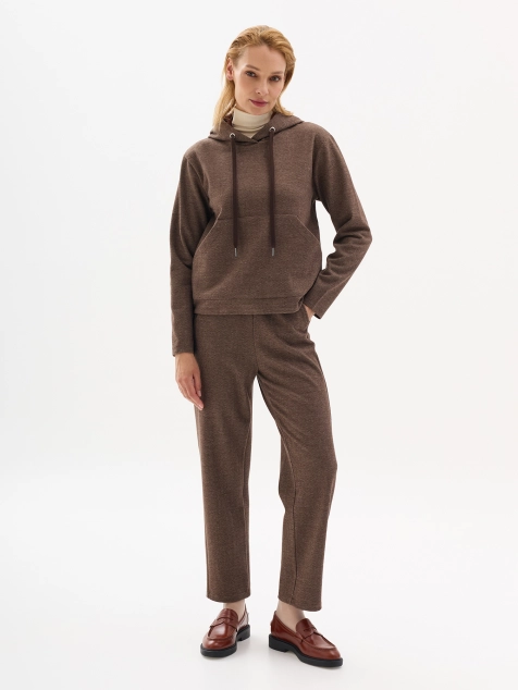 Худи свободного силуэта с шерстью