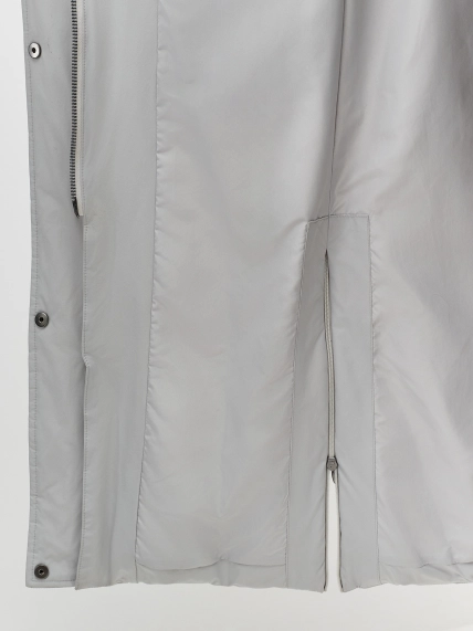 Утепленное пальто с мехом чернобурки