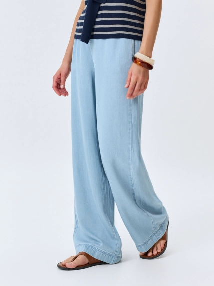Джинсы Wide leg из 100% тенселя
