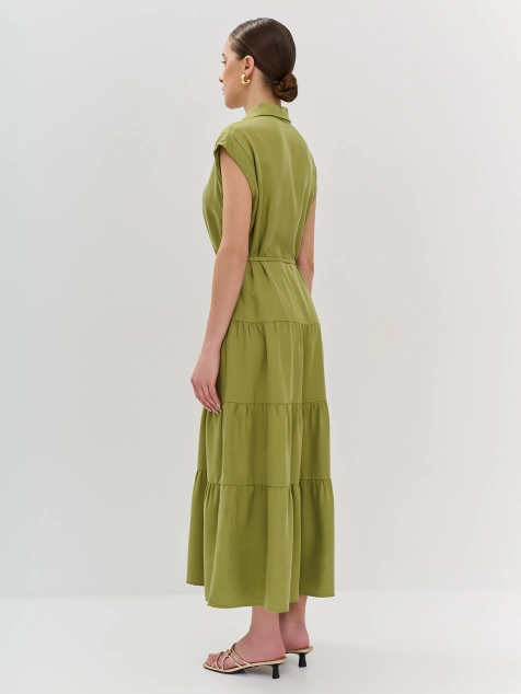 Яркое платье-рубашка из 100% тенселя