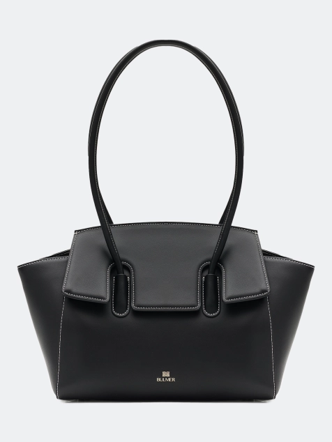 Кожаная сумка с клапаном и подвесом