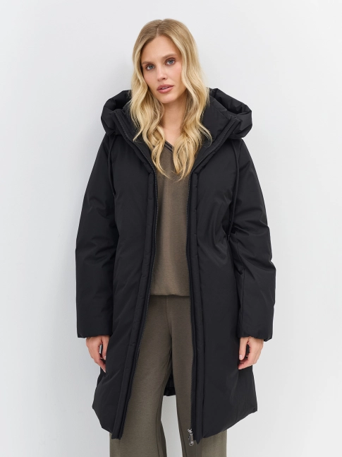 Пуховое пальто с внутренней стёжкой