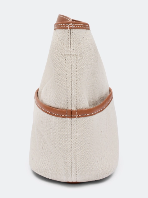 Комбинированная льняная сумка 