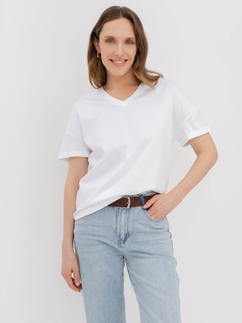 Базовая футболка из мерсиризованного хлопка