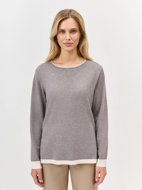 Джемпер с контрастными лампасами