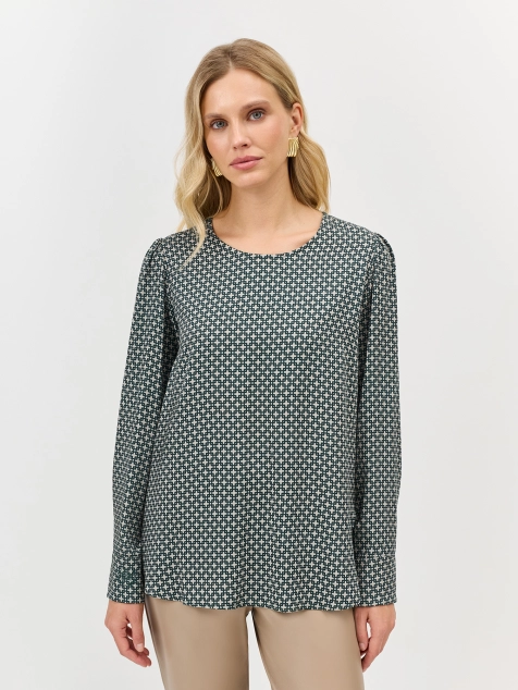 Романтичная блузка с геометрическим принтом
