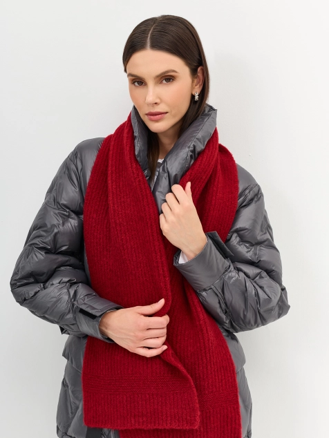 Вязаный шарф с шерстью