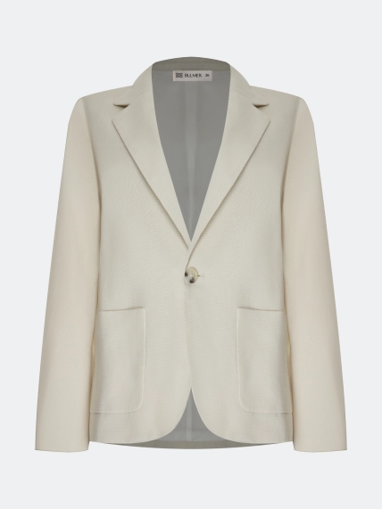 Однобортный жакет из рогожки