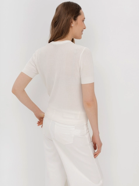 Вязаный джемпер с контрастной полоской