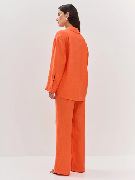 Яркая рубашка из 100% льна