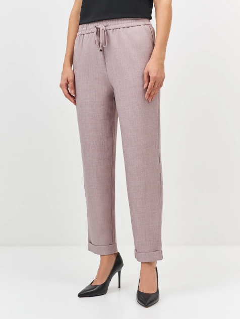 Свободные меланжевые брюки 