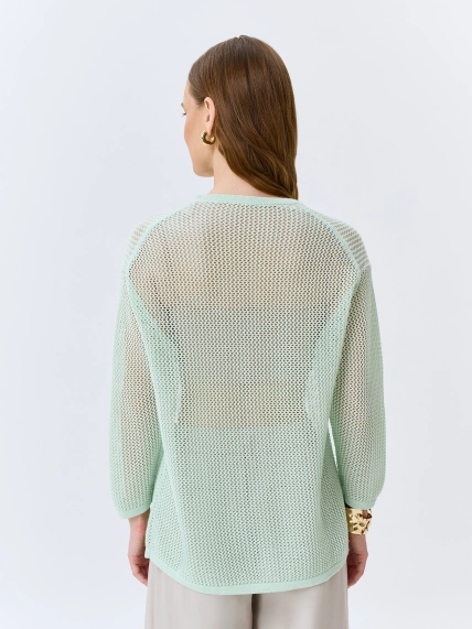 Ажурный вязаный джемпер