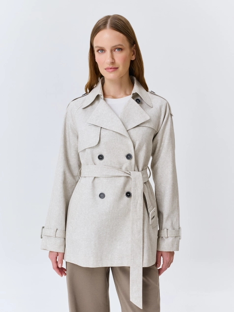 Укороченный тренч из 100% хлопка