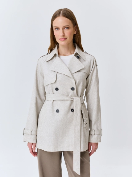 Укороченный тренч из 100% хлопка