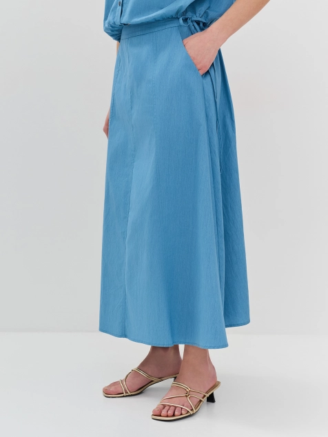 Юбка-трапеция из 100% хлопка