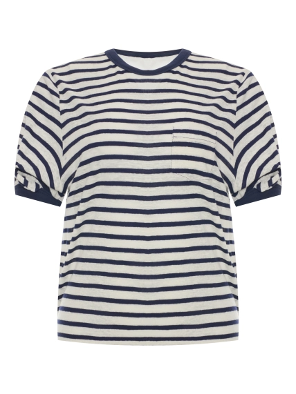 Комбинированная блузка в полоску