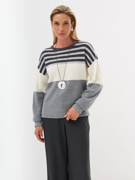 Джемпер в стиле color block