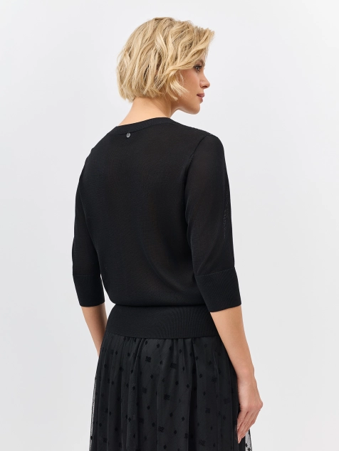 Джемпер с аппликацией стразами