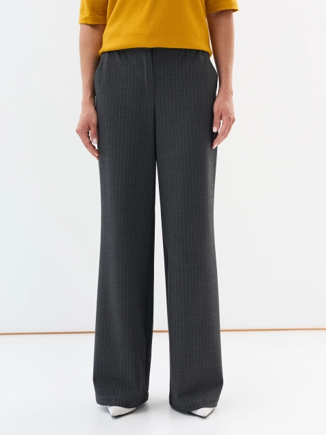 Брюки палаццо в тонкую полоску