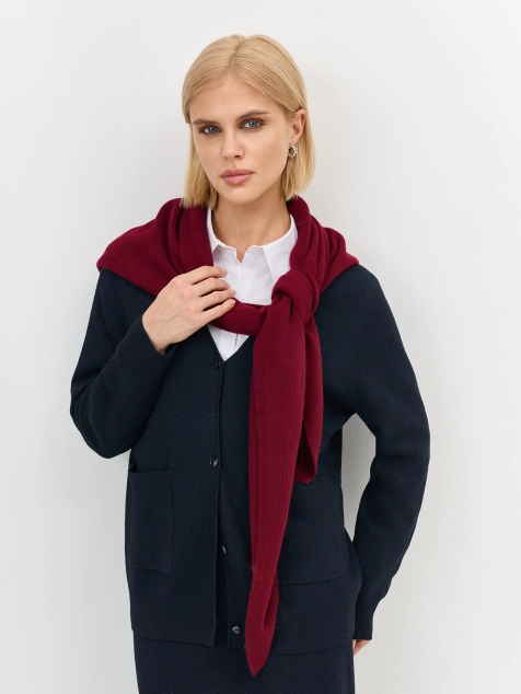 Жакардовый кардиган с блеском