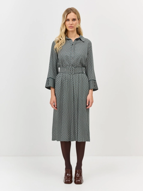Платье рубашка с геометрическим принтом