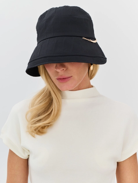 Панама из ткани с эффектом крэш