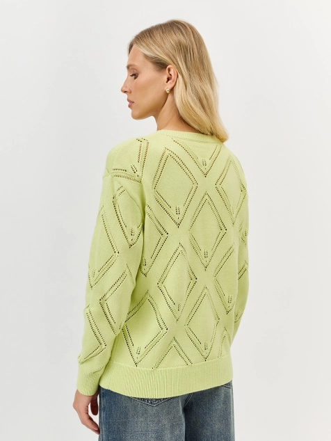 Джемпер с ажурным узором