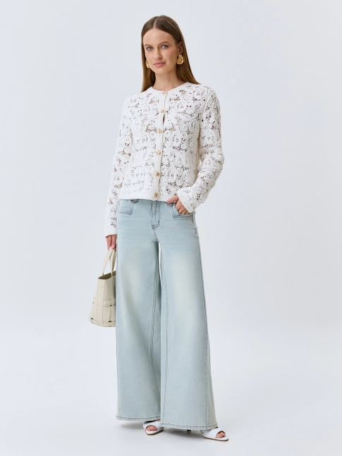Светлые джинсы Wide leg