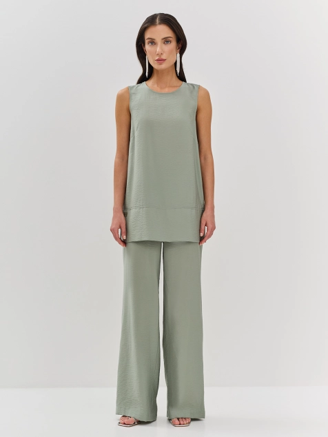 Удлиненный топ из вискозного шелка