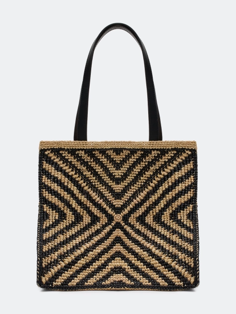 Сумка-шоппер из рафии