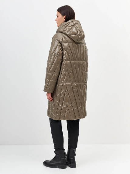 Укороченное пальто из глянцевого нейлона