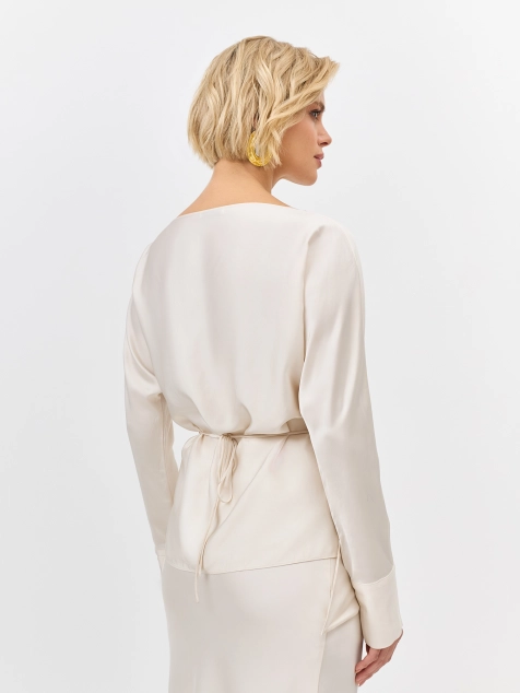 Блузка с драпировкой из 100% вискозы