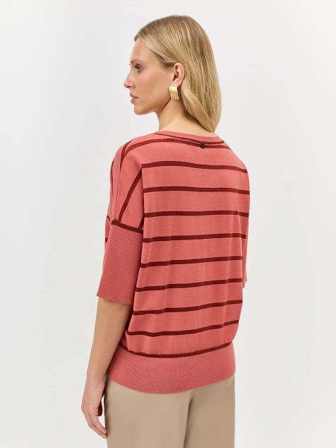 Джемпер в мерцающую полоску 