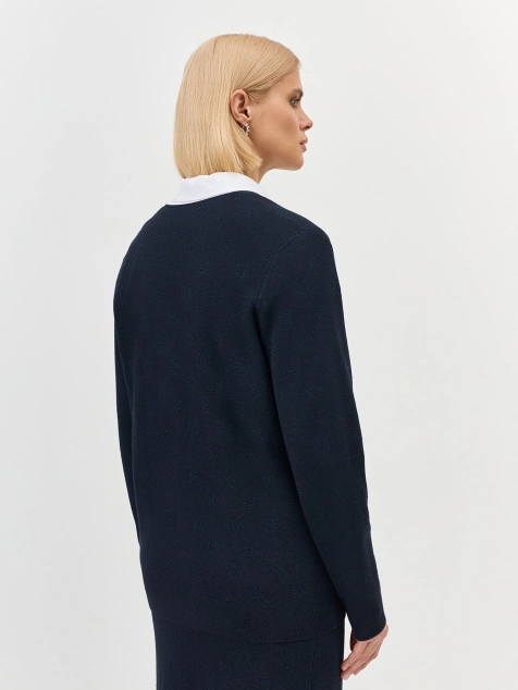 Жакардовый кардиган с блеском