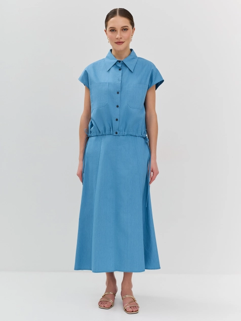 Юбка-трапеция из 100% хлопка