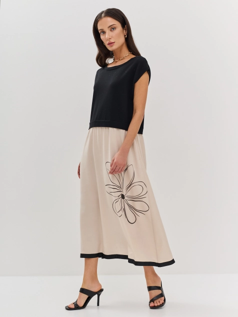 Комбинированное платье