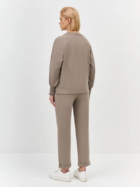 Трикотажные брюки из хлопкового джерси