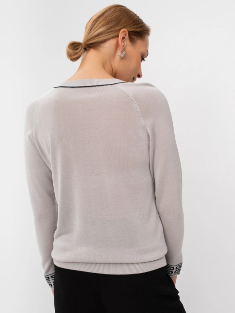 Вязаный джемпер с шелком