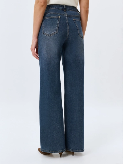 Джинсы Wide leg с акцентной варкой