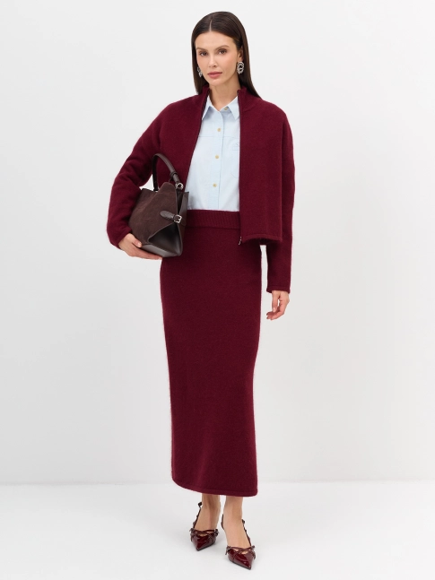 Вязаная юбка с ангорой