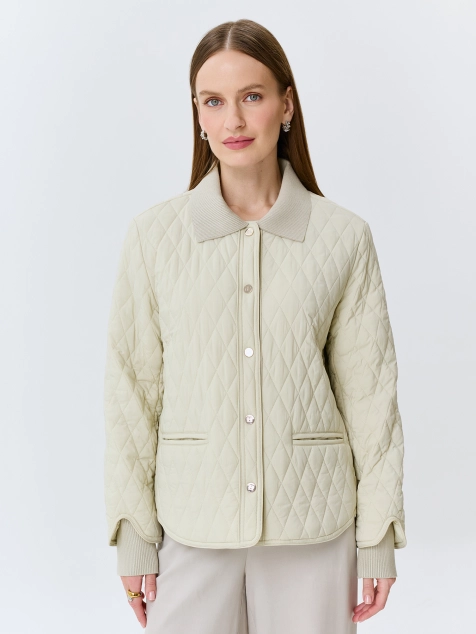 Куртка с мелкой ромбовидной стежкой
