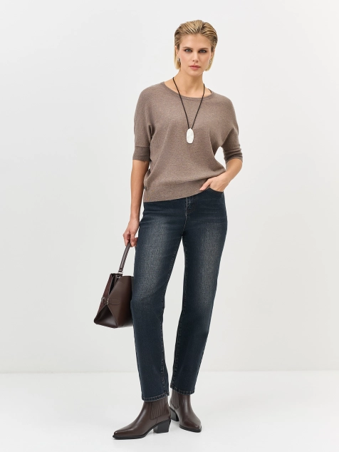 Синие джинсы с винтажной варкой