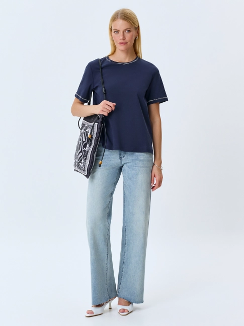 Джинсы Row hem