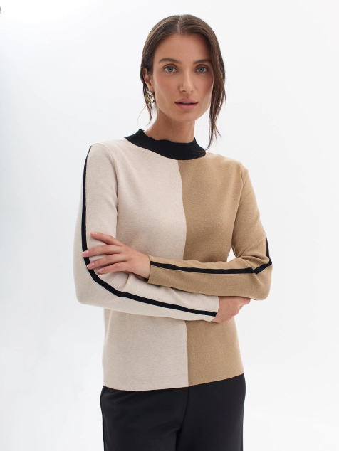 Графичный джемпер в стиле color block