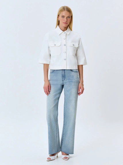 Укороченный джинсовый жакет