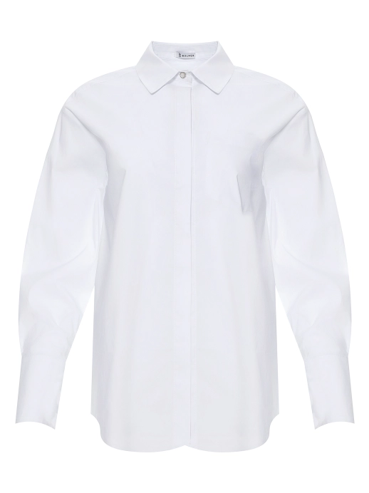 Классическая блузка с объемными рукавами