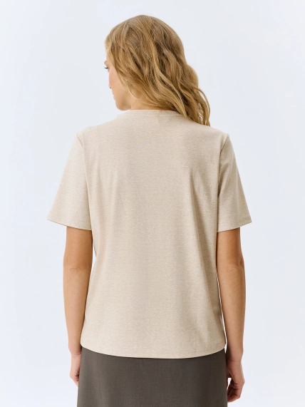 Меланжевая футболка из смесовой вискозы