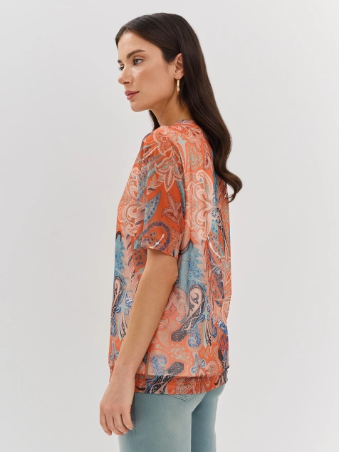 Футболка с принтом в стиле "Бохо"